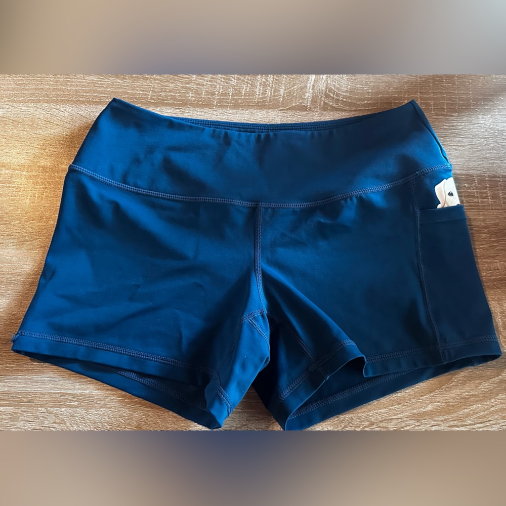 Me Fight Me Navy Booty Shorts | Puppy Pocket | Size Medium